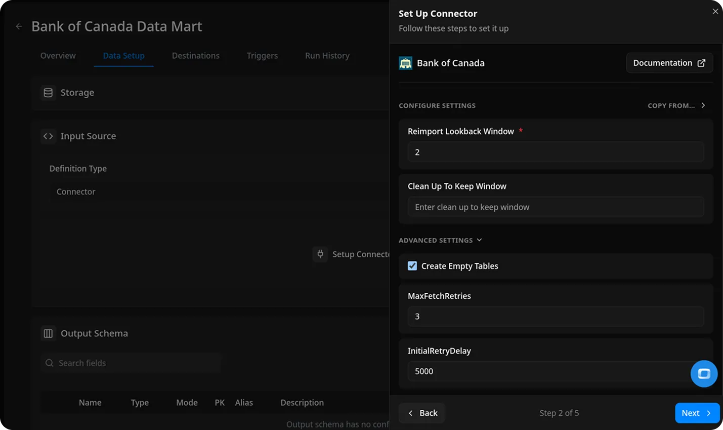 Bank of Canada Fill Data