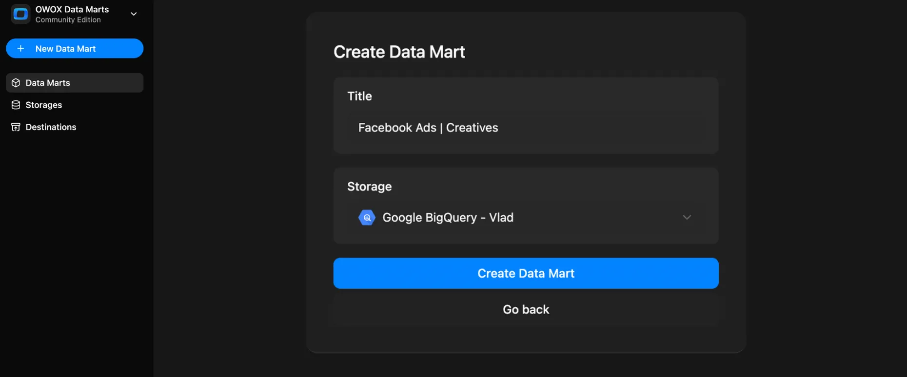 Table Based Data Mart - 1