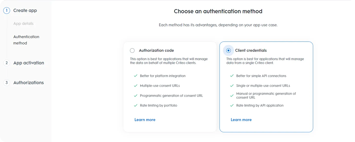 Criteo Client Auth