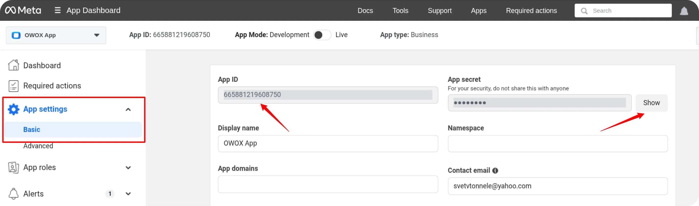 Facebook Copy App ID