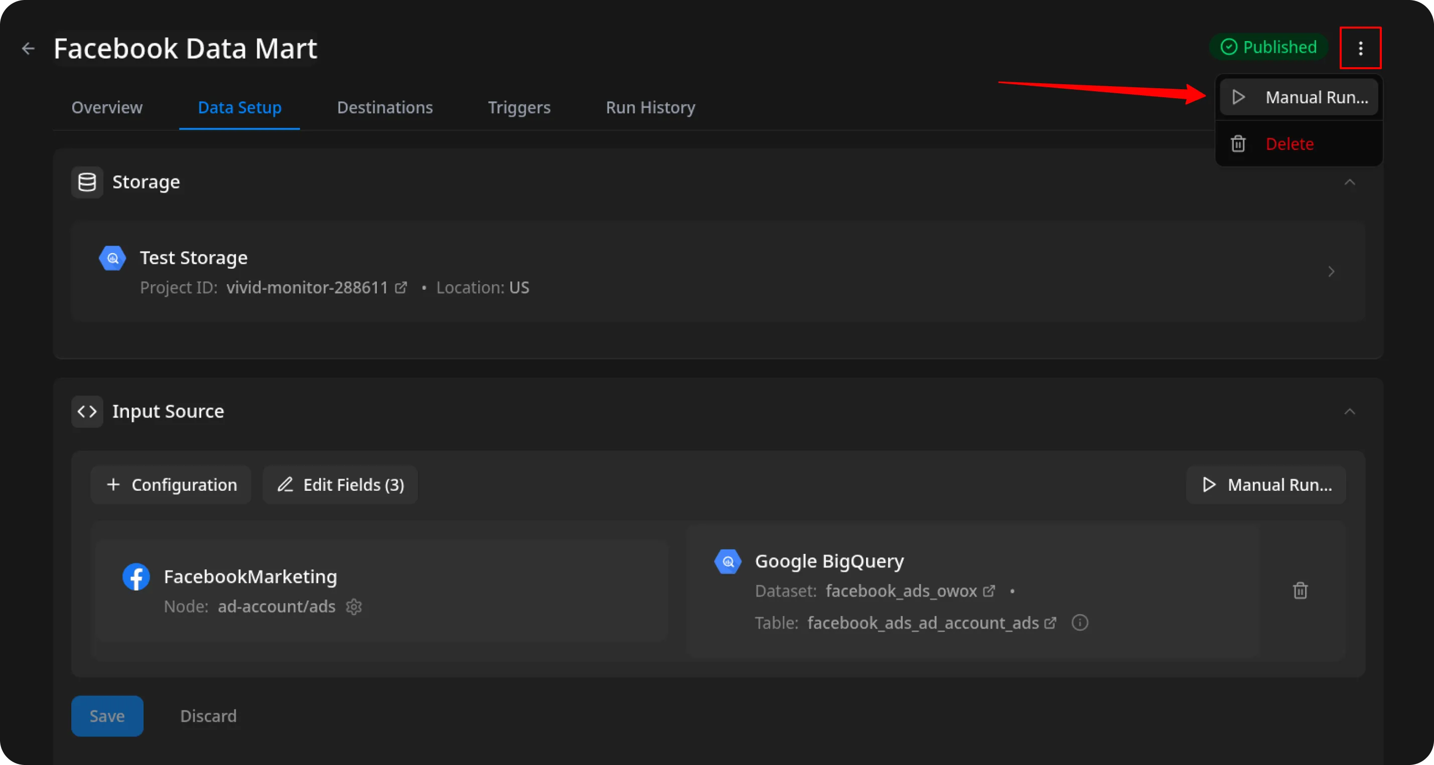 Facebook Import New Data