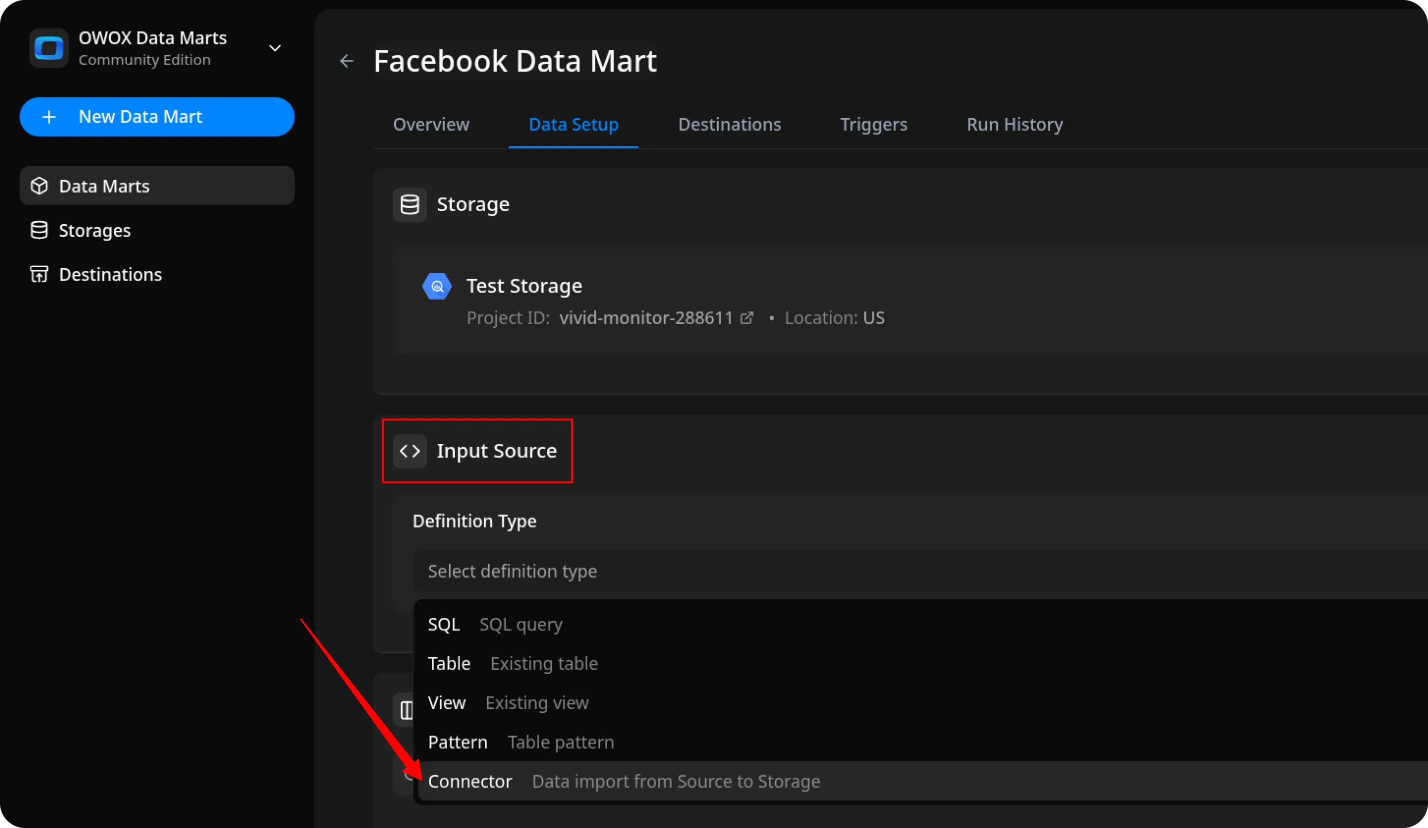 Facebook Input Source
