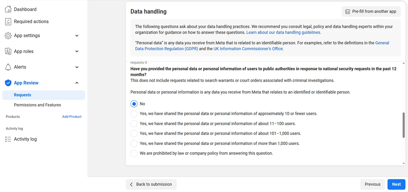 Facebook Personal Data