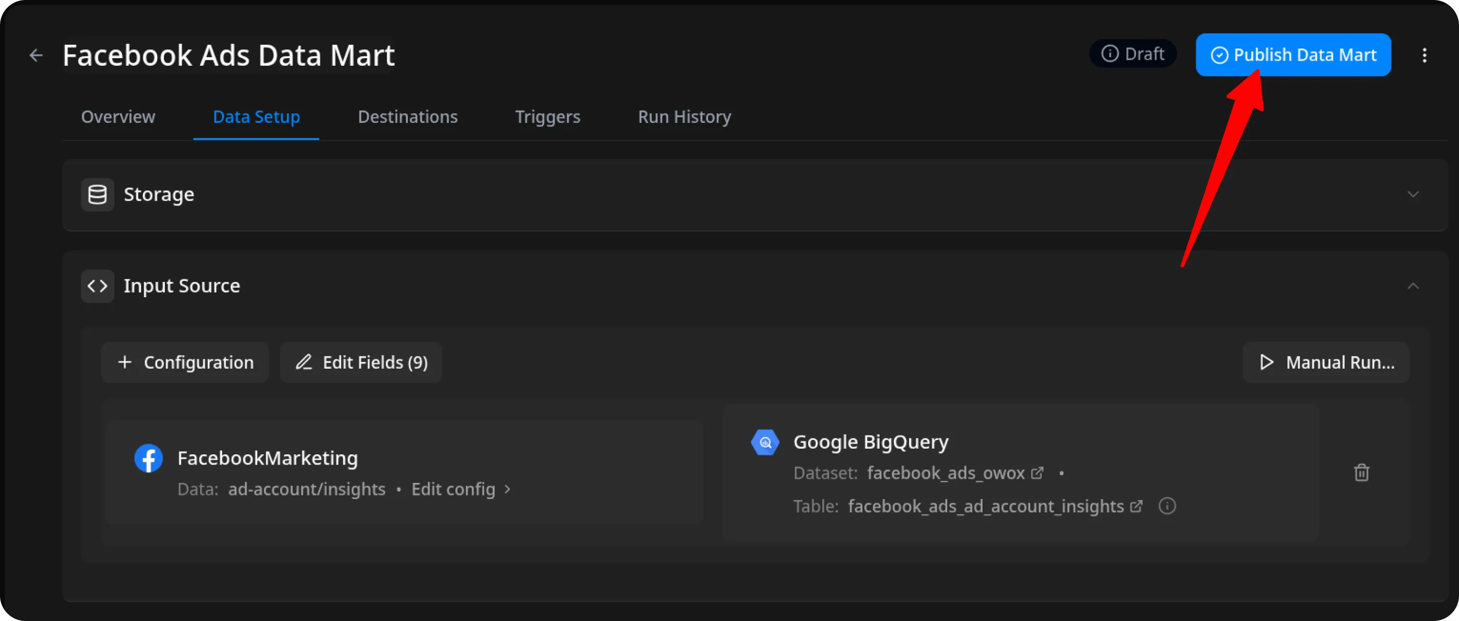 Facebook Publish Data Mart