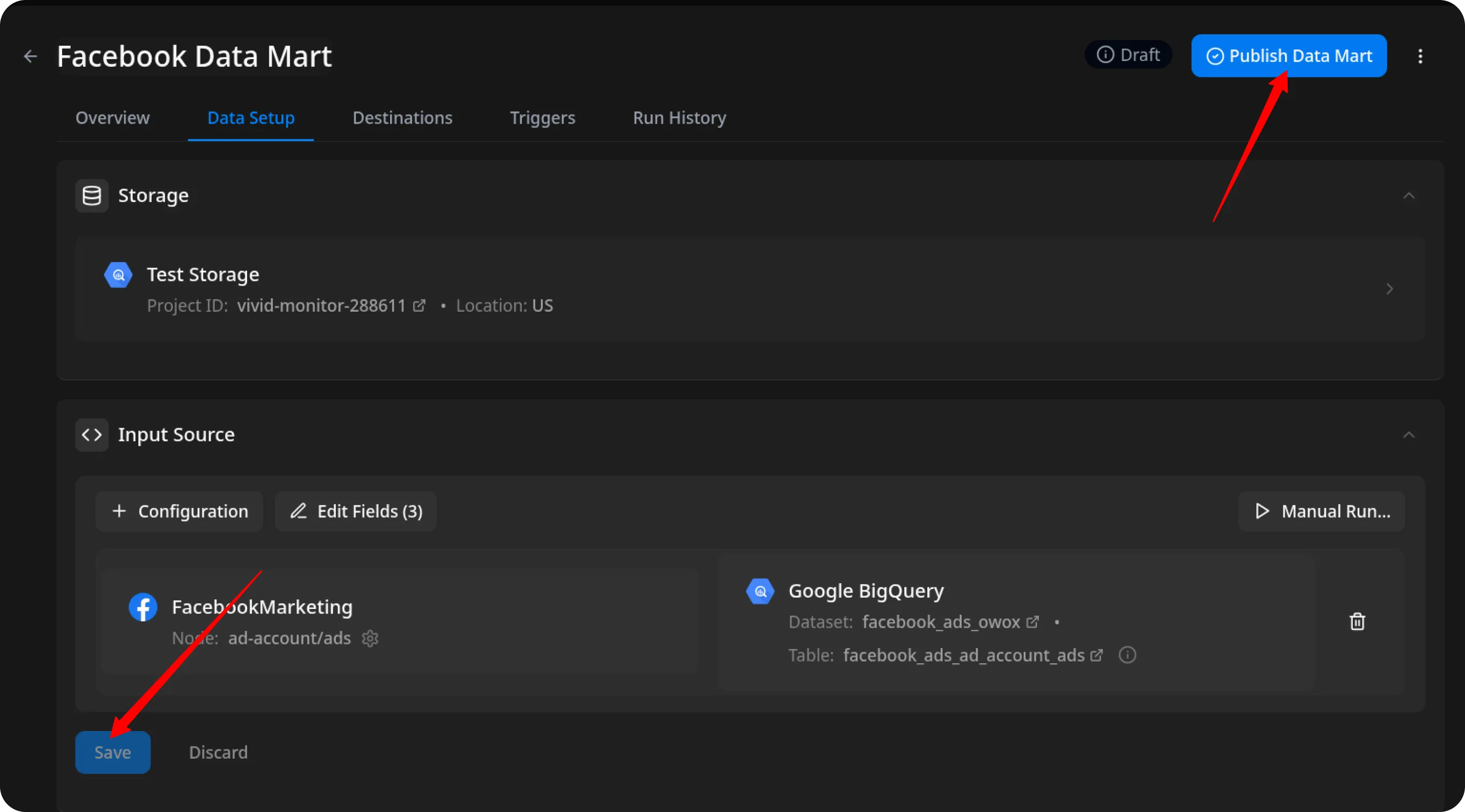 Facebook Publish Data Mart