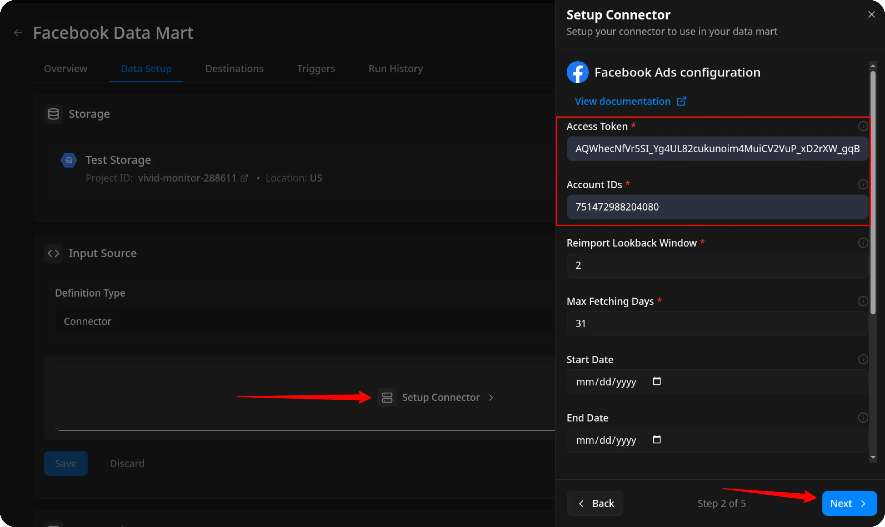 Facebook Setup Connector