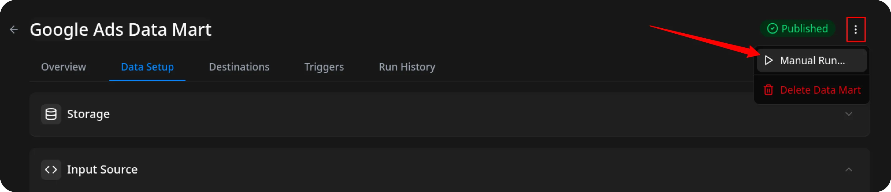 Google Ads Manual Run