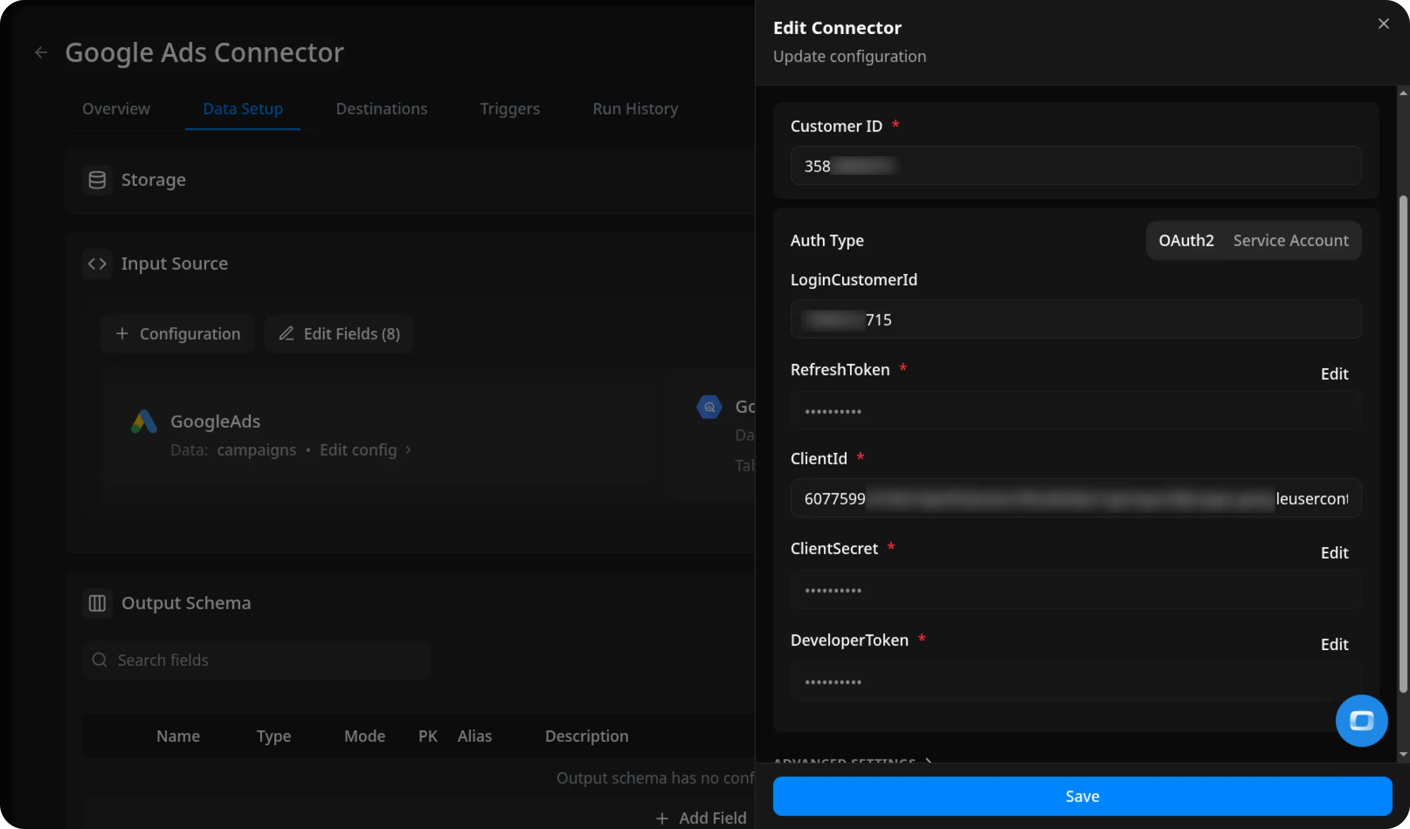 Google Ads Create Connector