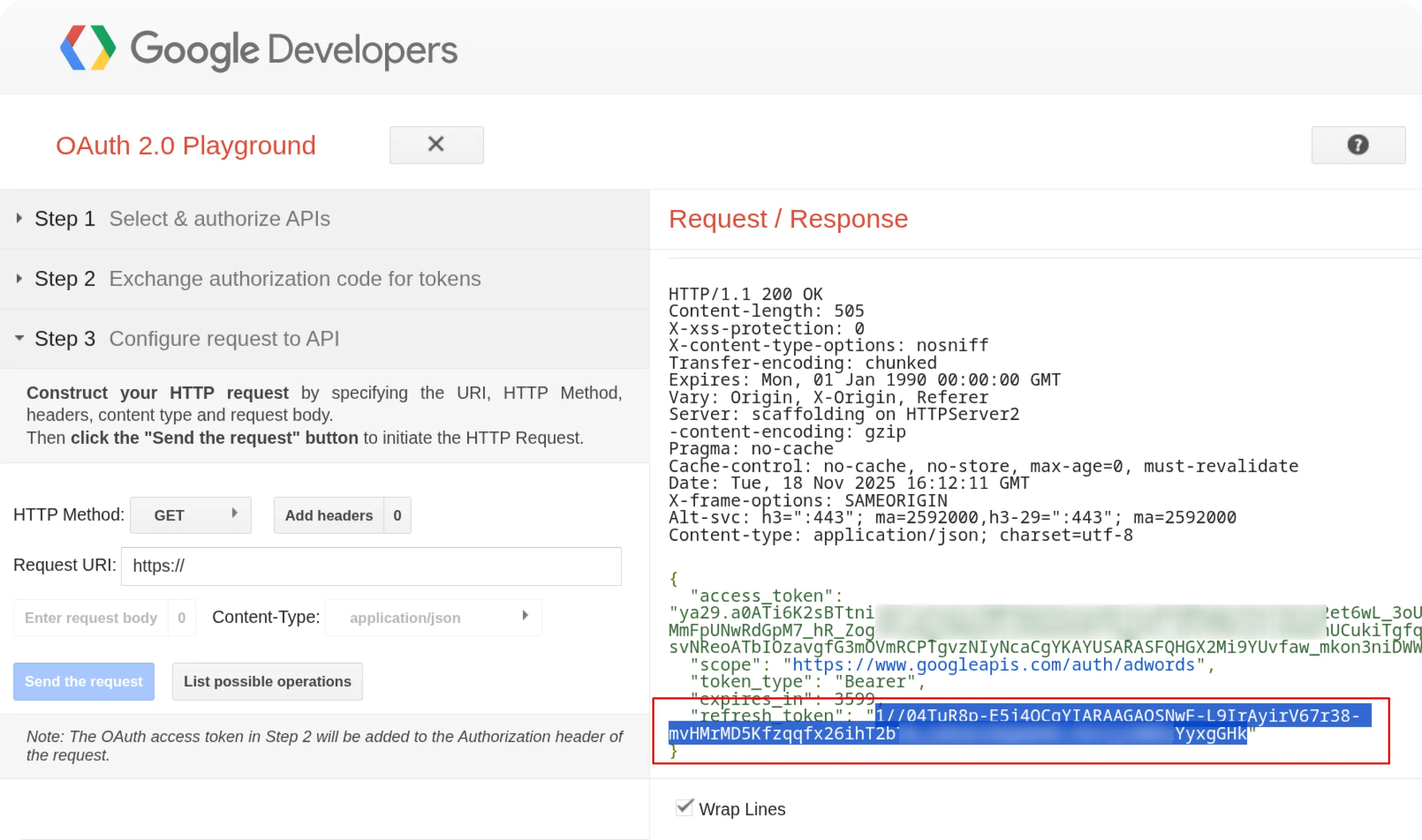 Google Ads Refresh Token