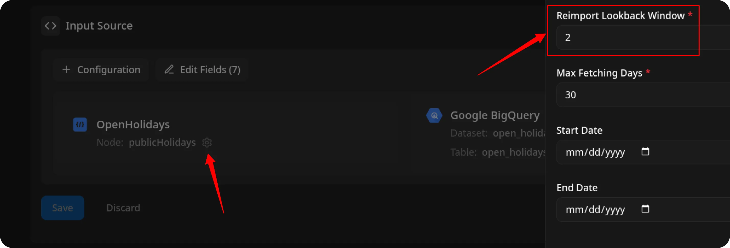 Open Holidays Reimport