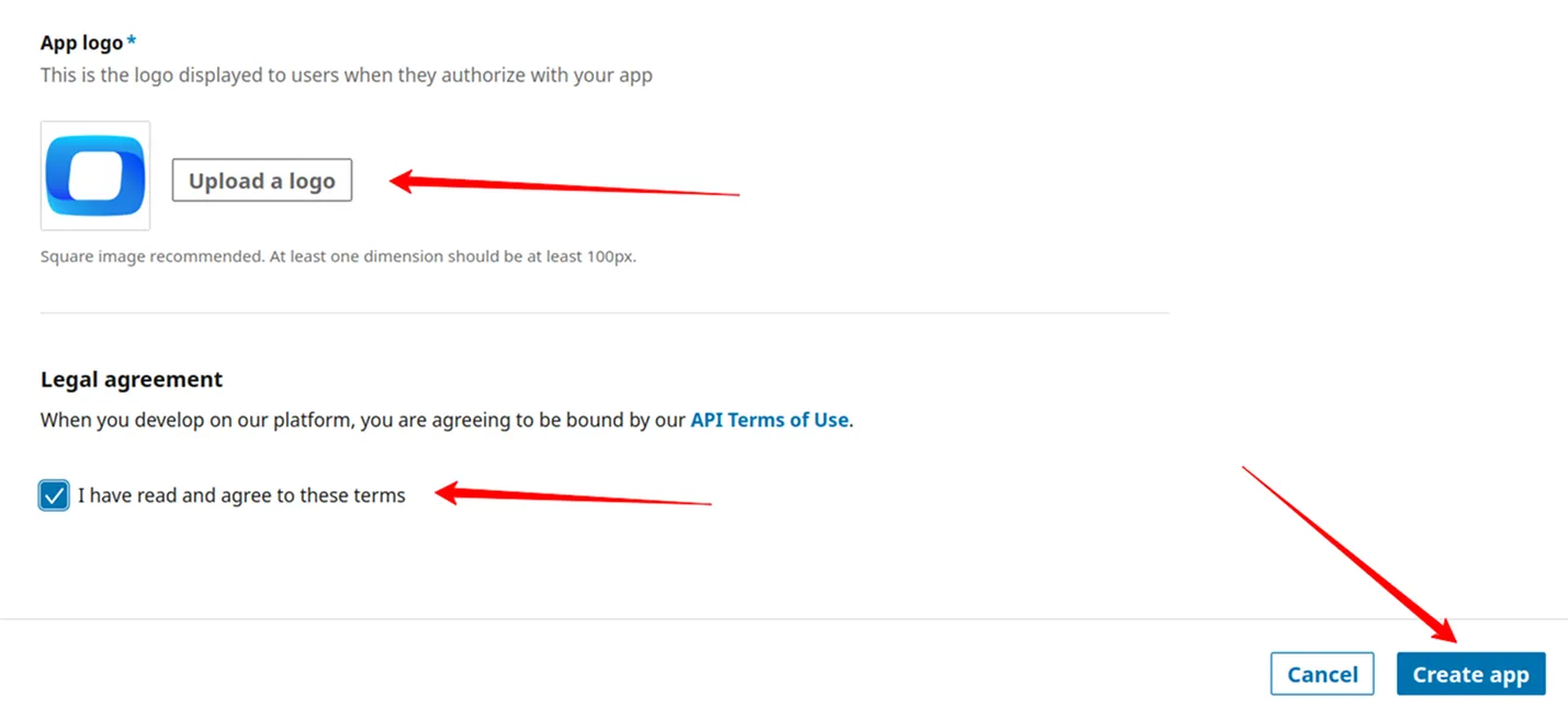 LinkedIn app creating