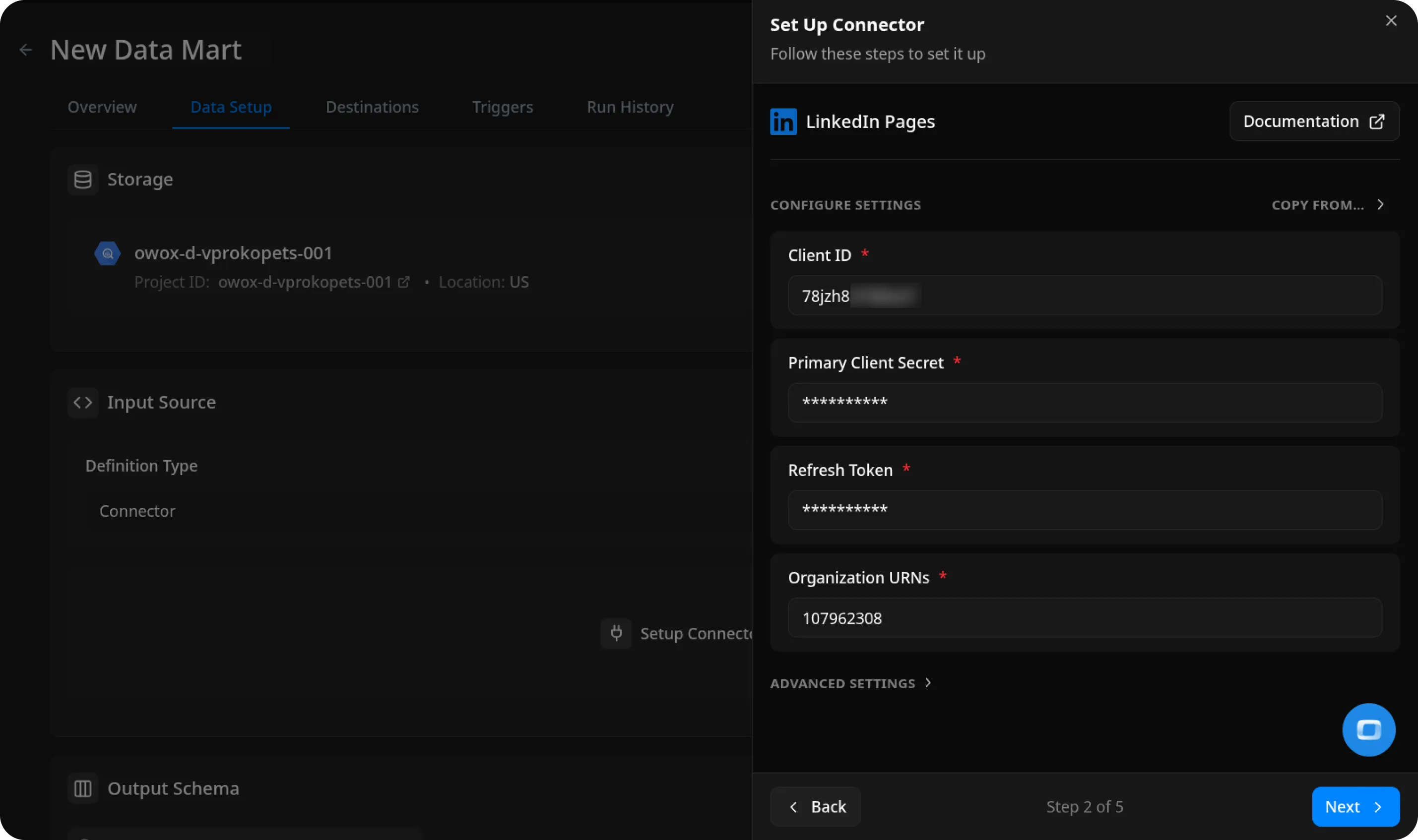 LinkedIn Pages Fill Data