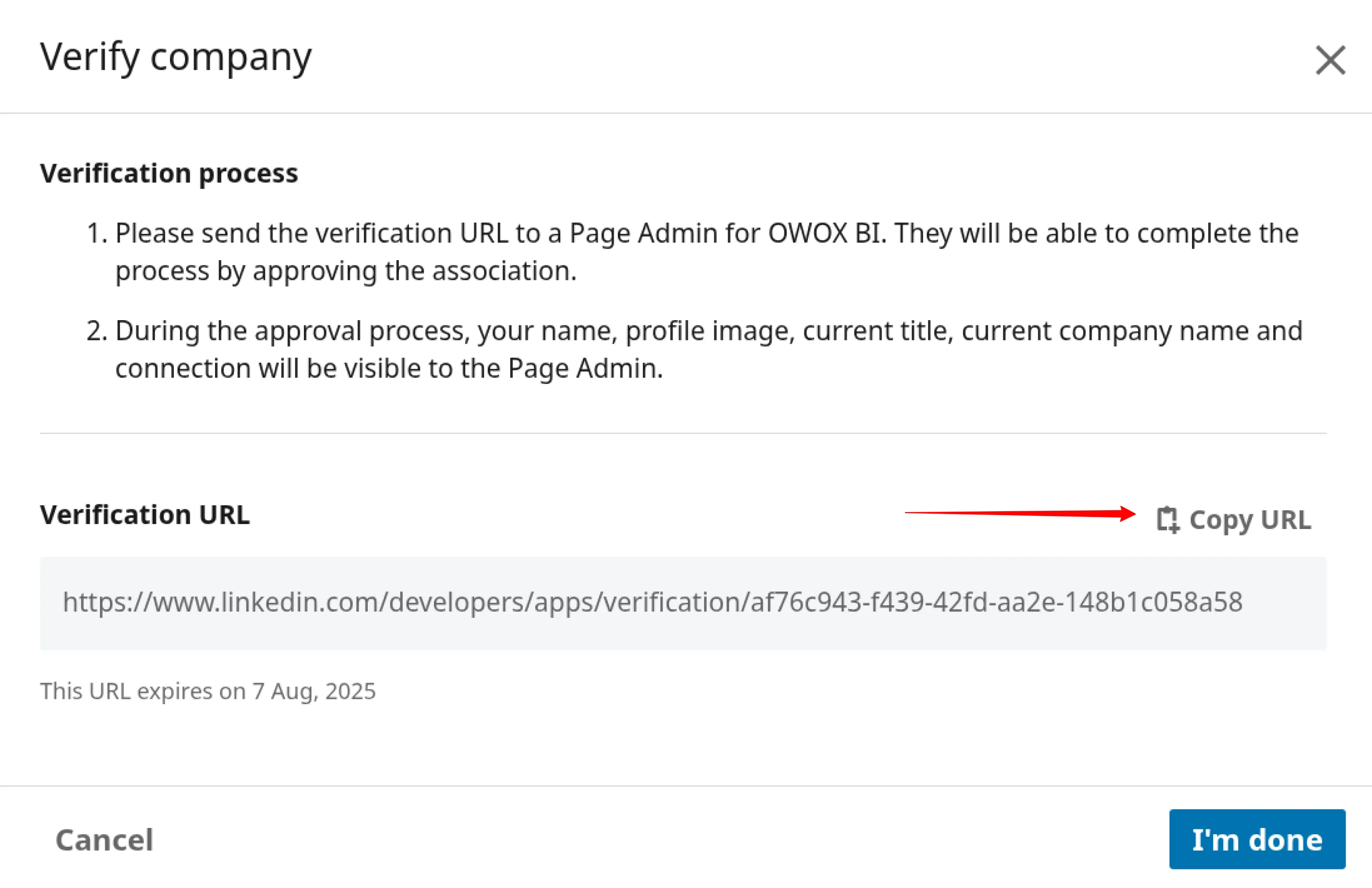 LinkedIn verifying