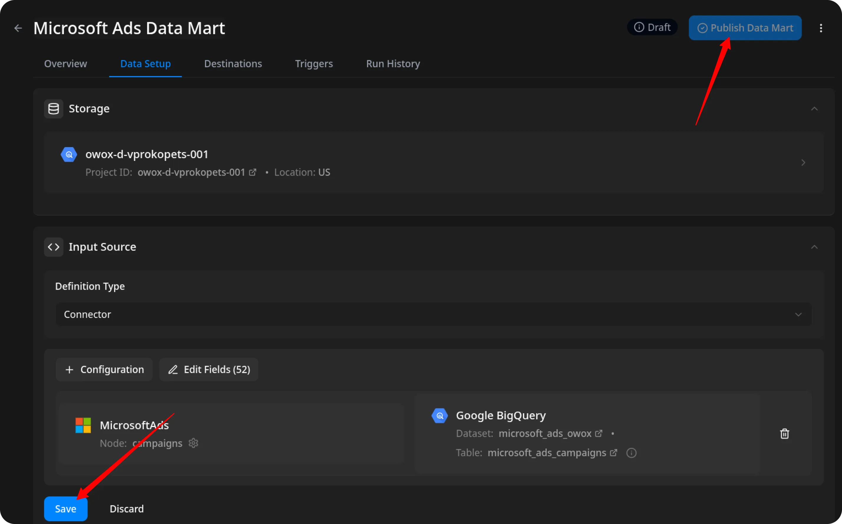Microsoft Publish Data Mart