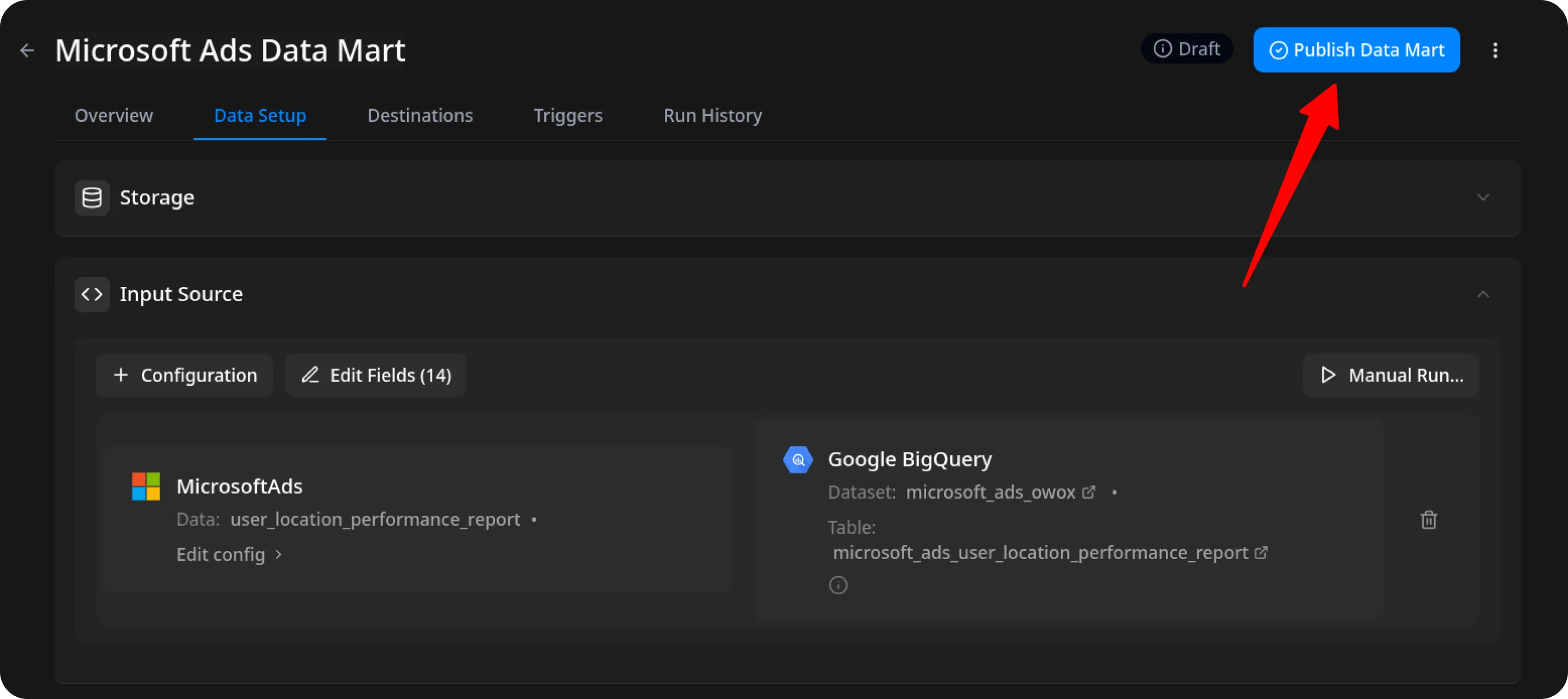 Microsoft Publish Data Mart