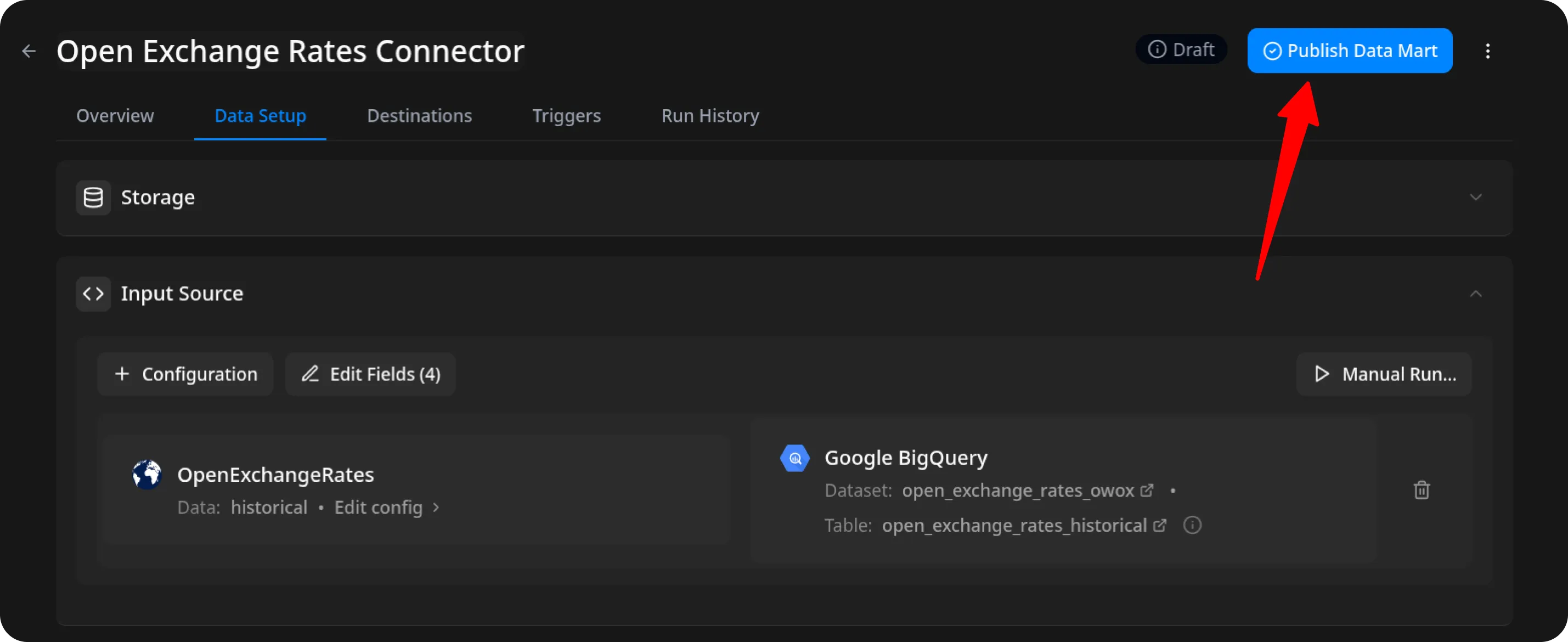 Open Exchange Rates Publish Data Mart