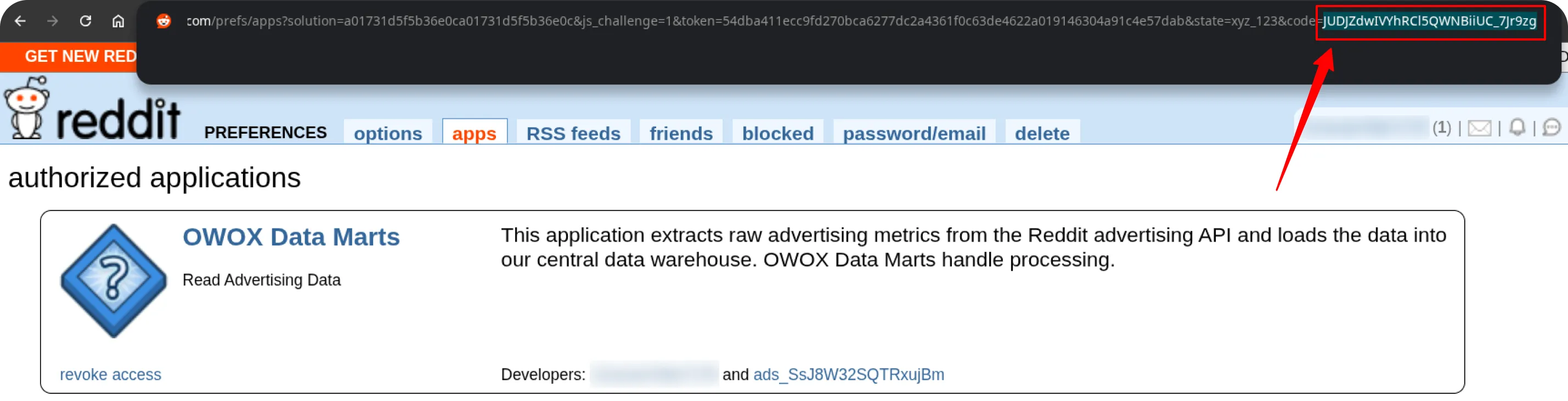 Reddit Copy Code