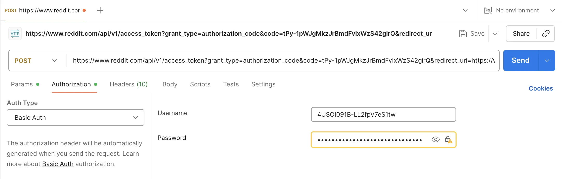 Reddit ads auth params