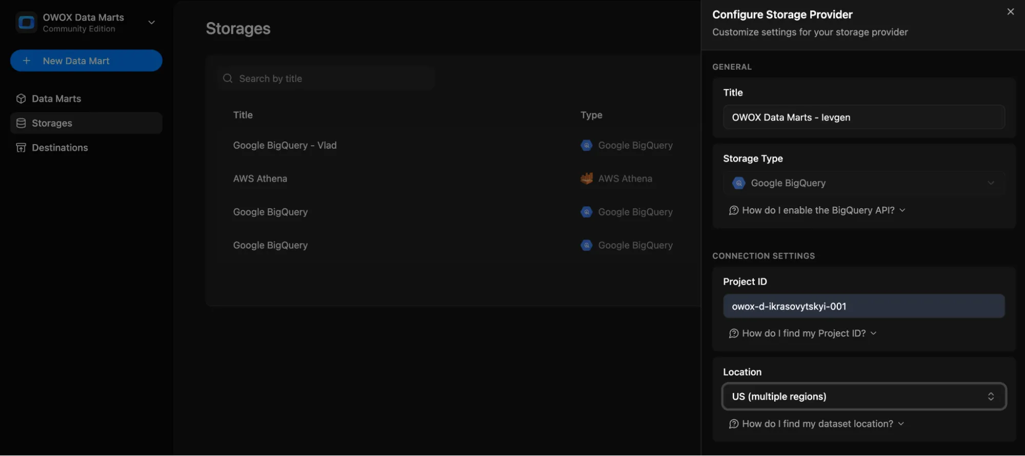 Select Your Storage - Step 3