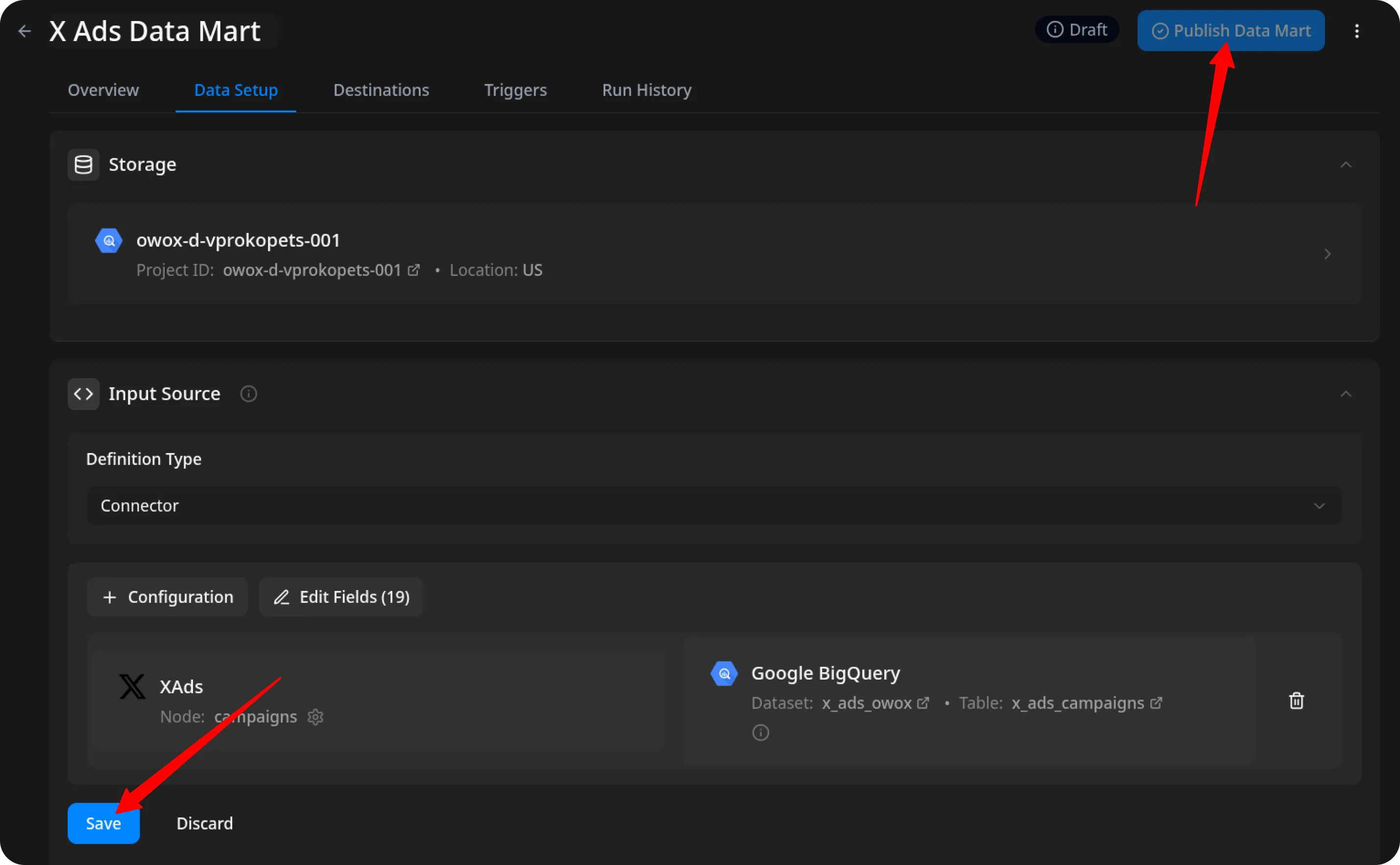 X Ads Publish Data Mart